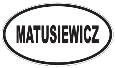 MATUSIEWICZ - Oval Sticker