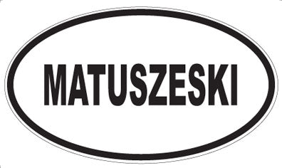 MATUSZESKI - Oval Magnet