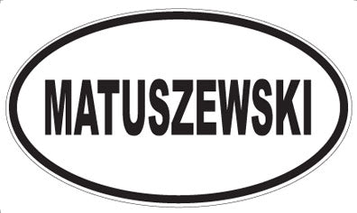 MATUSZEWSKI - Oval Sticker