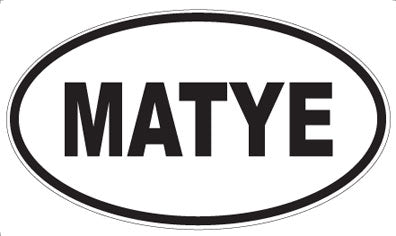 MATYE - Oval Sticker
