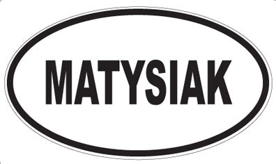 MATYSIAK - Oval Sticker