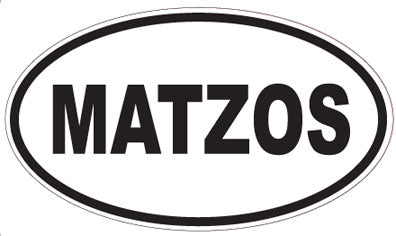 MATZOS - Oval Sticker