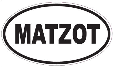 MATZOT - Oval Sticker