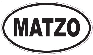 MATZO - Oval Magnet