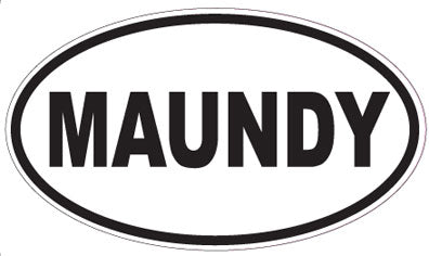 MAUNDY - Oval Sticker