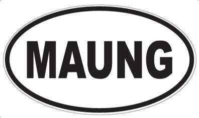 MAUNG - Oval Magnet