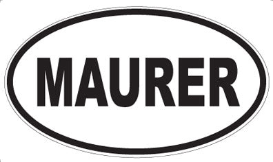 MAURER - Oval Sticker