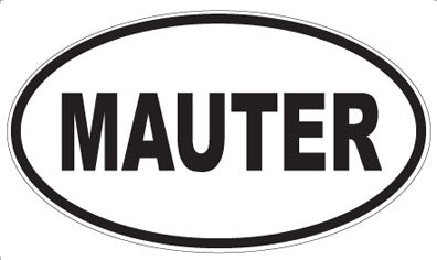 MAUTER - Oval Sticker