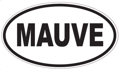 MAUVE - Oval Sticker
