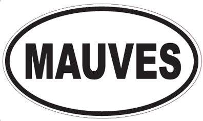 MAUVES - Oval Sticker