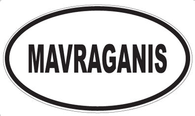 MAVRAGANIS - Oval Sticker