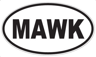 MAWK - Oval Sticker