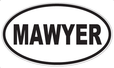 MAWYER - Oval Sticker