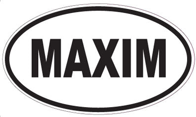 MAXIM - Oval Sticker