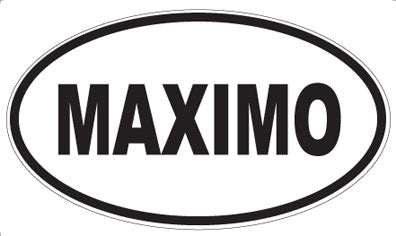 MAXIMO - Oval Sticker