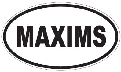 MAXIMS - Oval Sticker