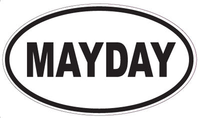 MAYDAY - Oval Sticker