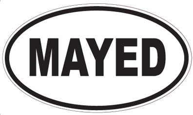 MAYED - Oval Magnet