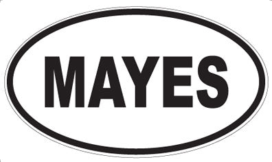 MAYES - Oval Sticker