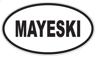 MAYESKI - Oval Magnet
