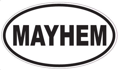 MAYHEM - Oval Sticker