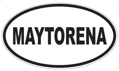 MAYTORENA - Oval Sticker