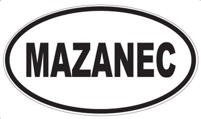 MAZANEC - Oval Sticker