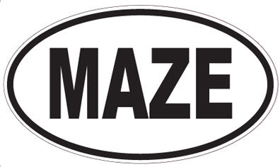MAZE - Oval Sticker