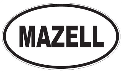MAZELL - Oval Sticker