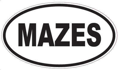 MAZES - Oval Sticker