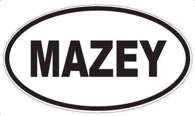 MAZEY - Oval Sticker