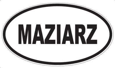 MAZIARZ - Oval Sticker