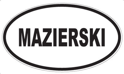 MAZIERSKI - Oval Sticker
