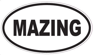 MAZING - Oval Sticker