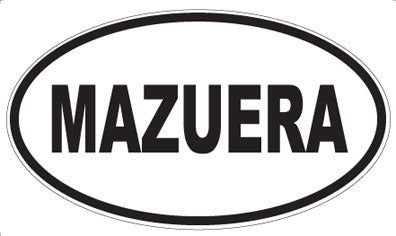 MAZUERA - Oval Sticker