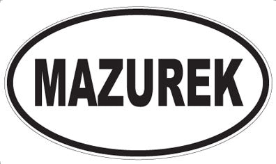 MAZUREK - Oval Magnet