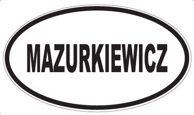 MAZURKIEWICZ - Oval Magnet