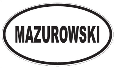 MAZUROWSKI - Oval Sticker