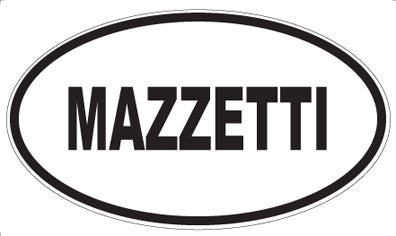 MAZZETTI - Oval Sticker
