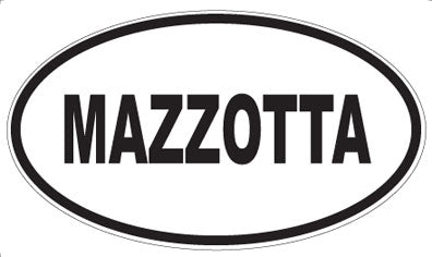 MAZZOTTA - Oval Magnet
