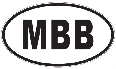 MBB - 3 Letter Initials Oval Sticker
