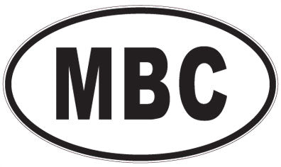 MBC - 3 Letter Initials Oval Sticker