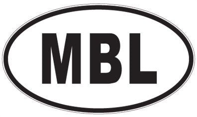 MBL - 3 Letter Initials Oval Sticker