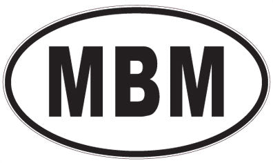 MBM - 3 Letter Initials Oval Sticker