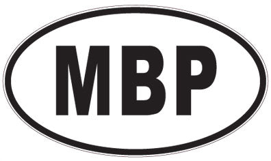 MBP - 3 Letter Initials Oval Sticker