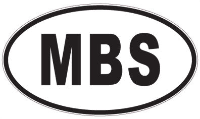 MBS - 3 Letter Initials Oval Sticker