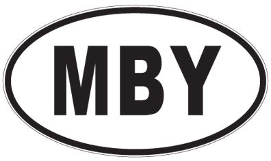 MBY - 3 Letter Initials Oval Sticker