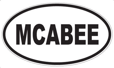 MCABEE - Oval Sticker