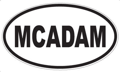 MCADAM - Oval Sticker