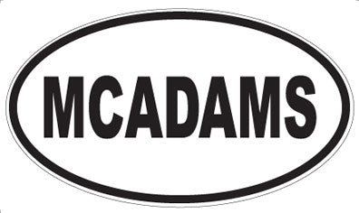 MCADAMS - Oval Sticker